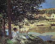 Claude Monet Au Bord de l-Eau,Bennecourt France oil painting artist